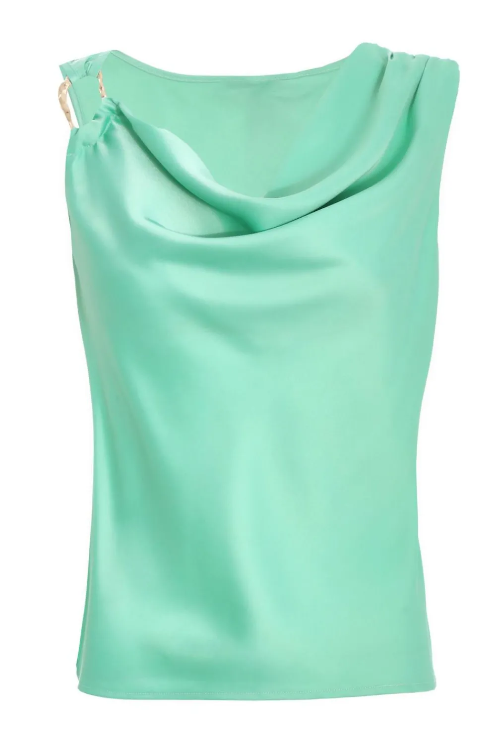Quiz Summer Tops|Tops>Mint Satin Vest Top