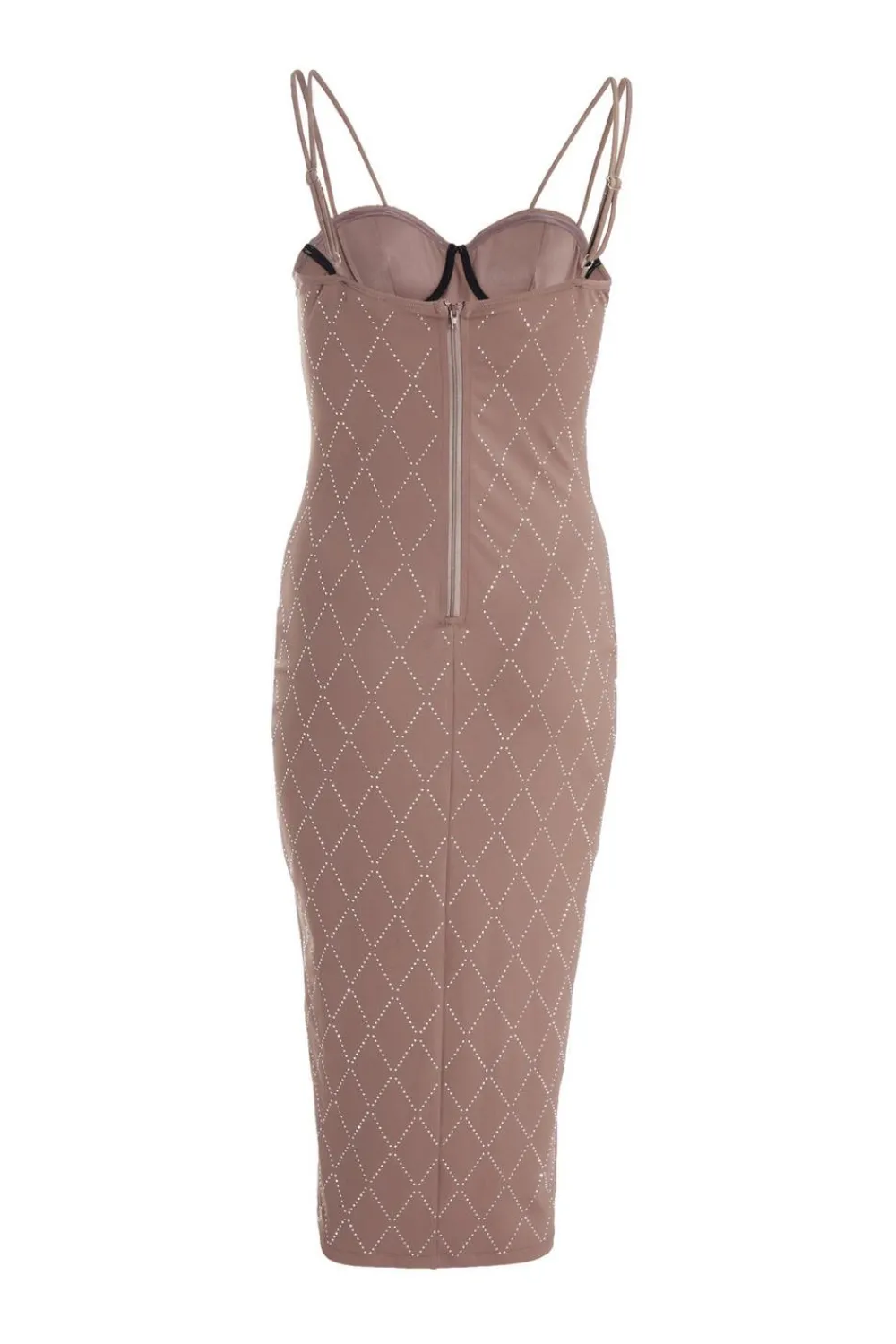 Quiz Summer Dresses|Occasion Dresses>Rhinestone Bodycon Midi Dress
