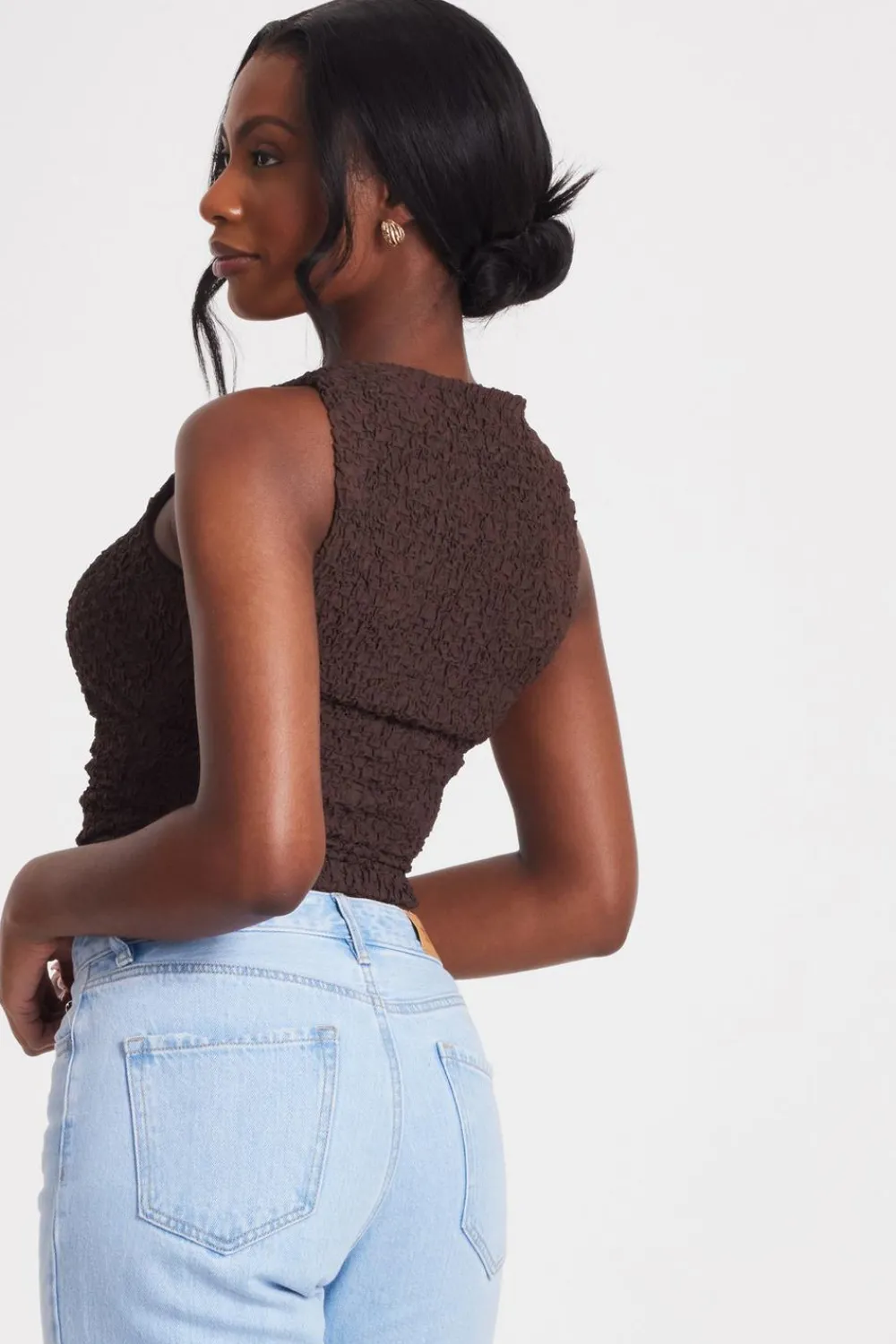 Quiz Going Out Tops|Workwear>Textured Mesh Top