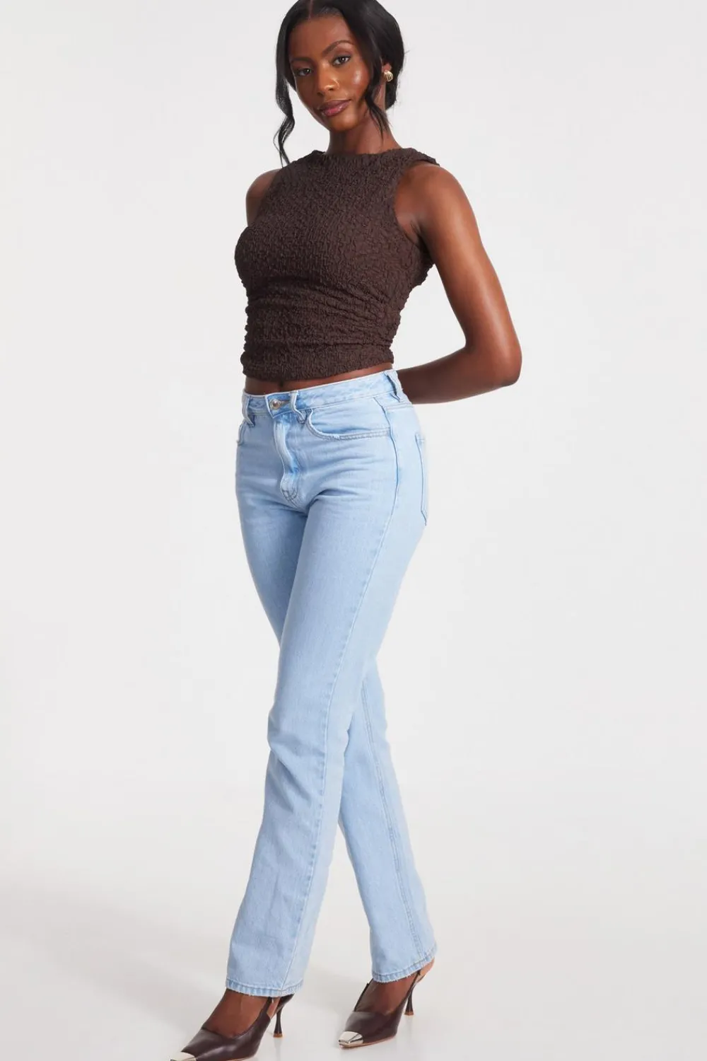 Quiz Going Out Tops|Workwear>Textured Mesh Top