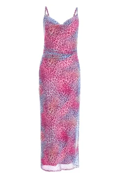 Quiz Summer Clothes|Holiday>Multicoloured Animal Print Mesh Midaxi Dress