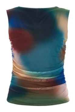 Quiz Summer Tops|Going Out Tops>Multicoloured Brushstroke Print Sleeveless top