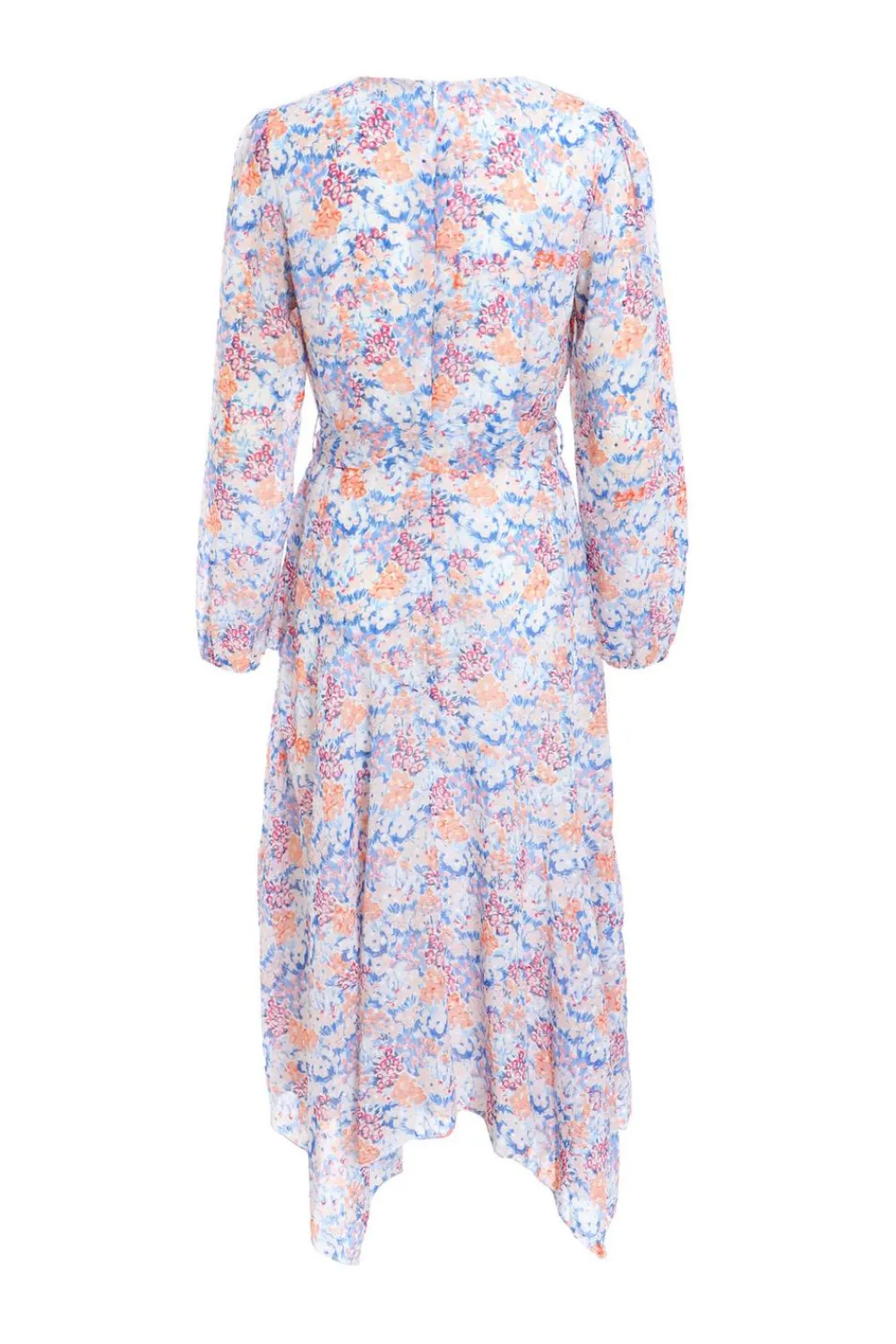 Quiz Holiday|Florals>Multicoloured Ditsy Print Chiffon Wrap Midi Dress