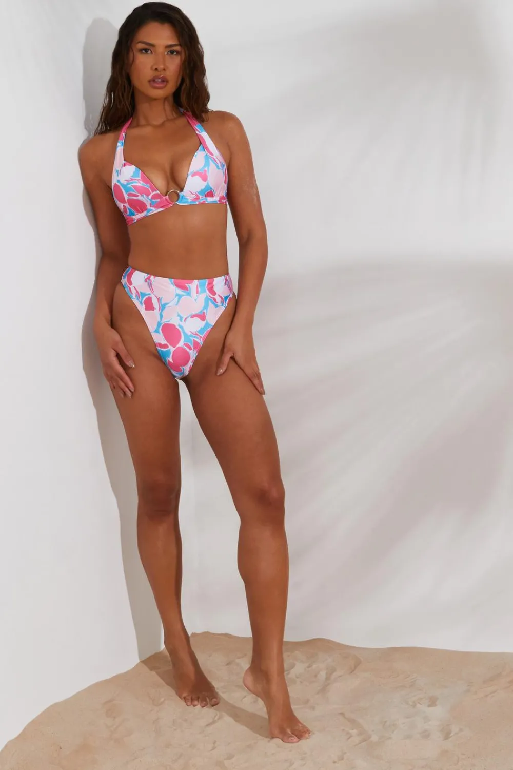 Quiz Holiday Accessories|Holiday>Multicoloured Halter Neck Bikini Top