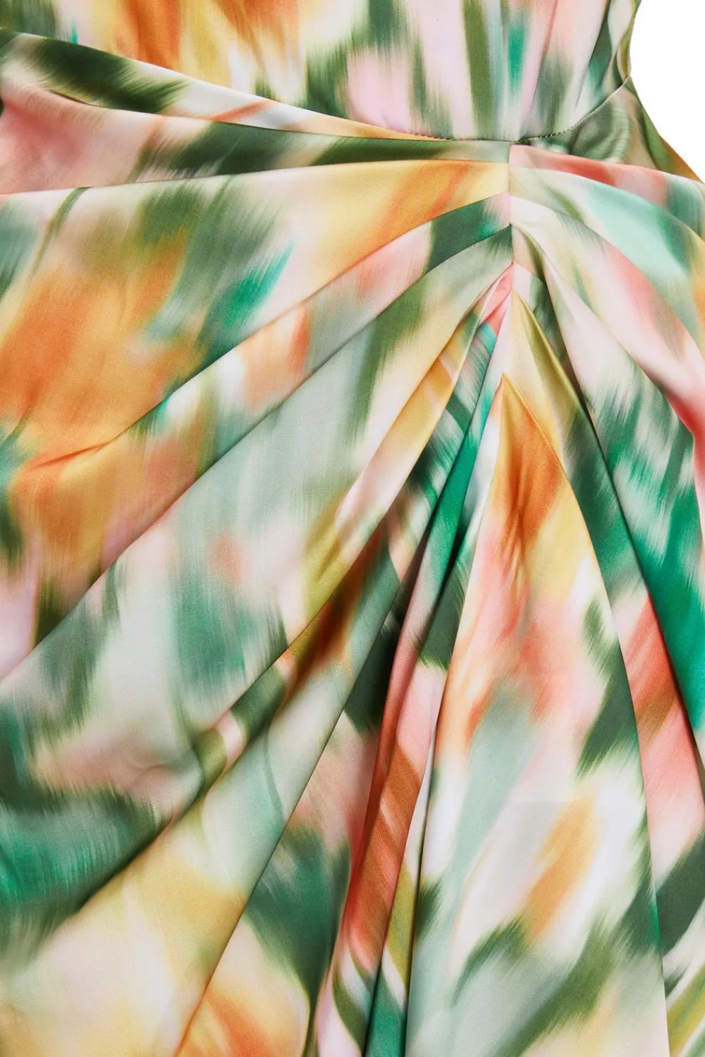 Quiz Wedding Guest Dresses|Satin Dresses>Multicoloured Satin Marble Print Ruched Midi Dress