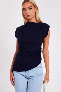 Quiz Going Out Tops|Tops>Asymmetric Boat Neck Top