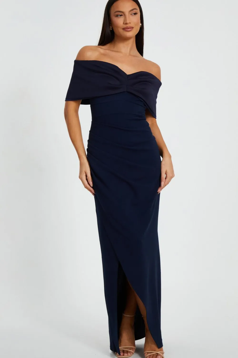 Quiz Prom Dresses|Prom & Ball>Bardot Front Wrap Maxi Dress