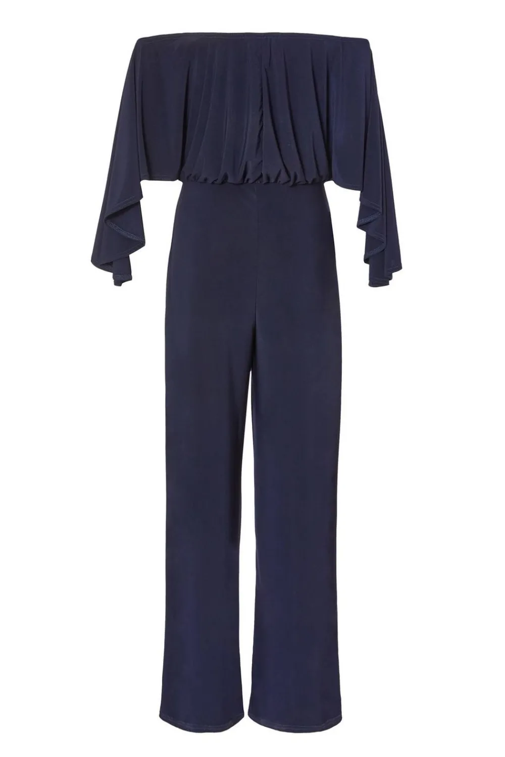 Quiz Occasion Jumpsuits|Going Out Jumpsuits>Navy Bardot Jumpsuit