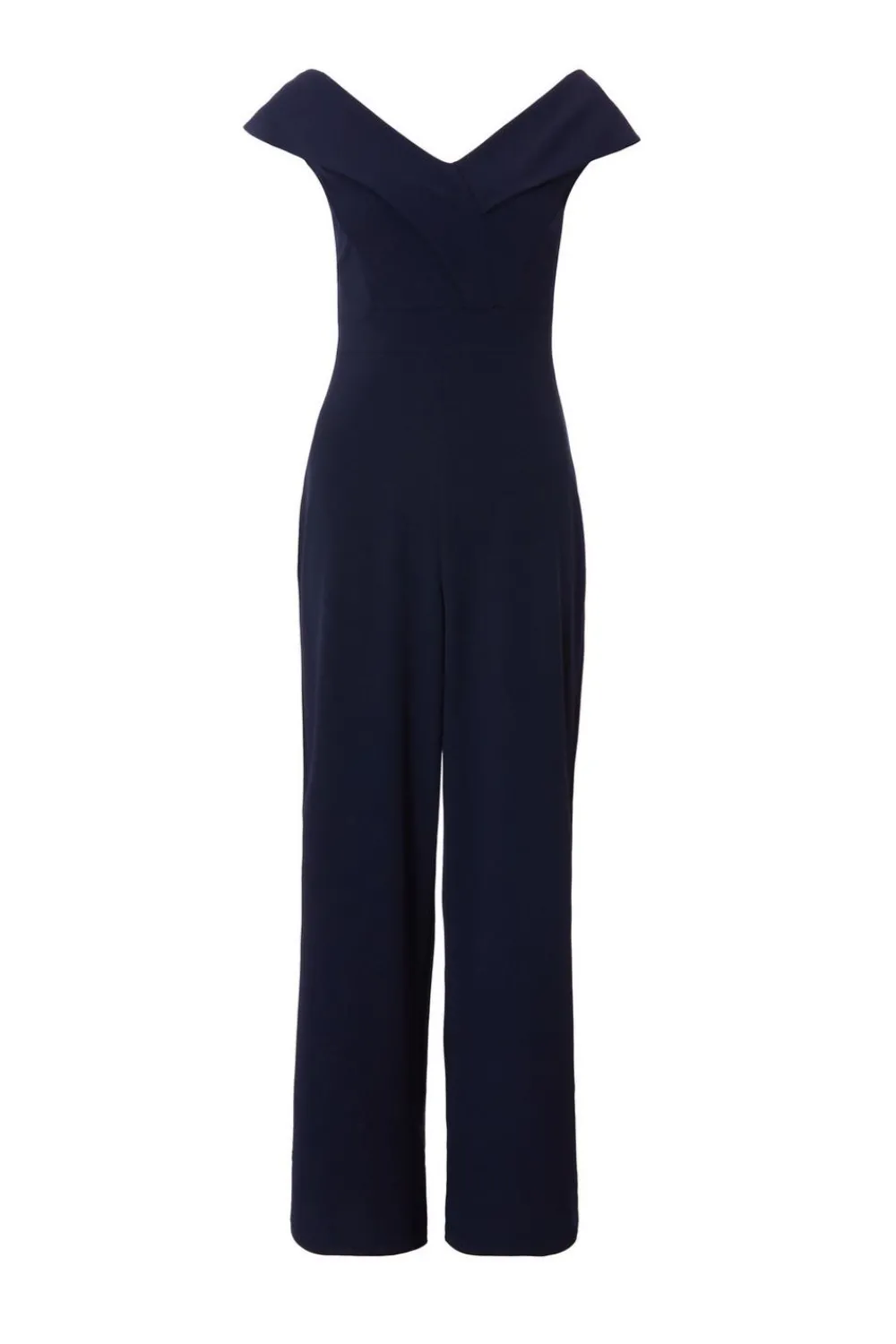 Quiz Going Out Jumpsuits|Jumpsuits>Navy Bardot Wide Leg Jumpsuit