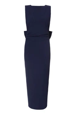 Quiz Day At The Races|Christening Guest>Navy Bow Back Midaxi Dress