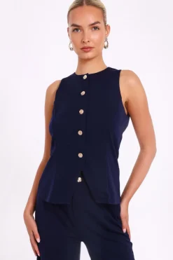 Quiz Waistcoat|Going Out Tops>Button Front Waistcoat