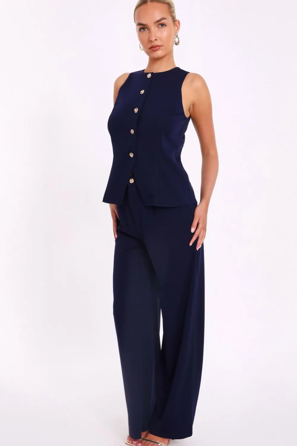 Quiz Waistcoat|Going Out Tops>Button Front Waistcoat