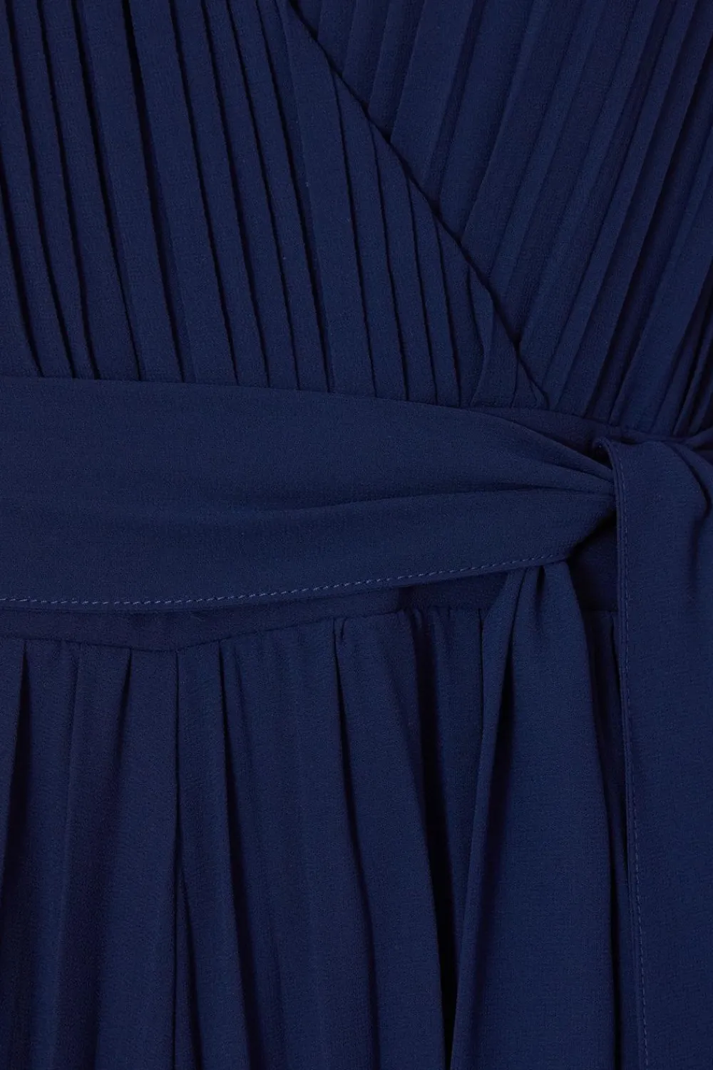 Quiz Occasion Jumpsuits|Evening Jumpsuits>Navy Chiffon Pleated Jumpsuit