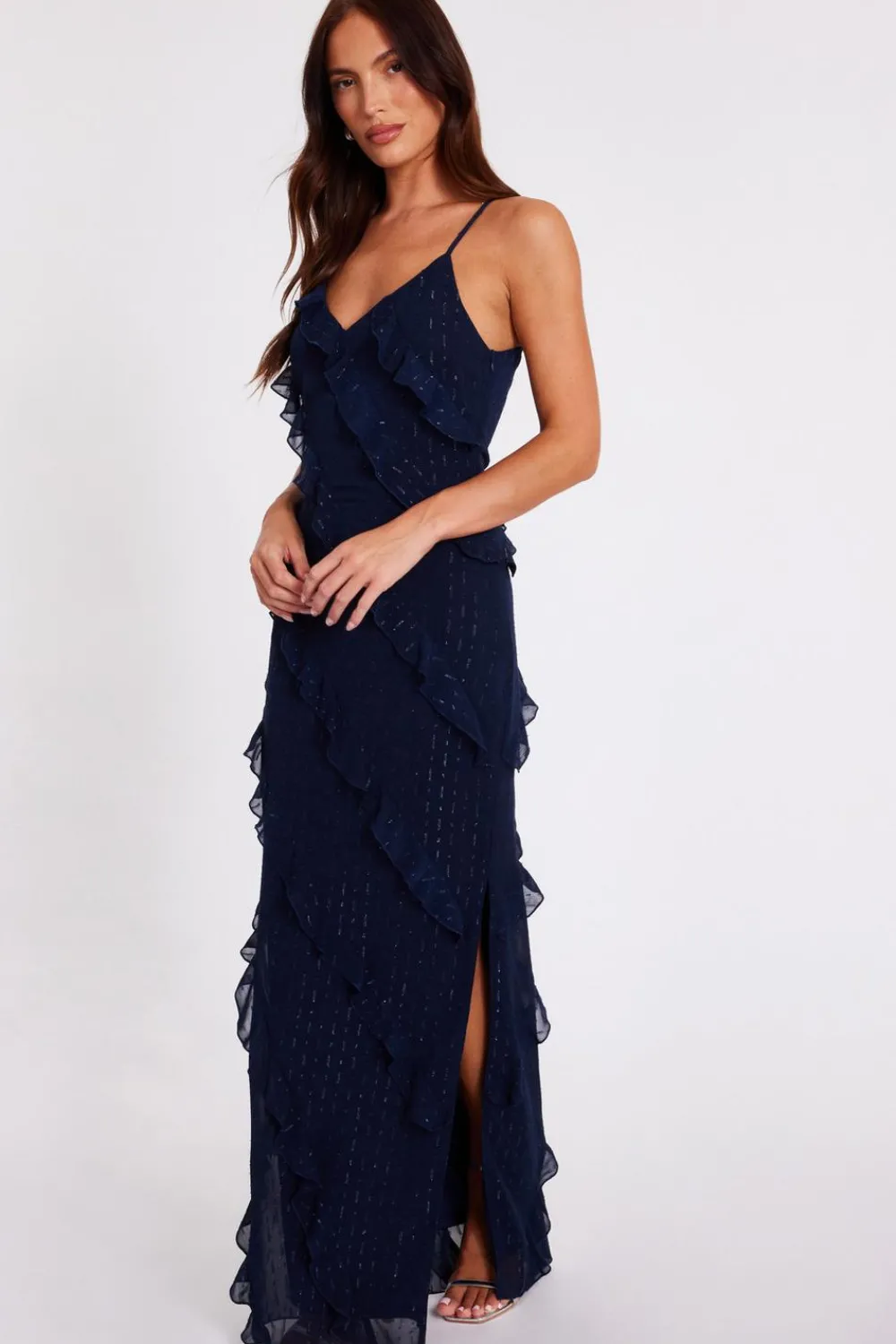 Quiz Evening Dresses|Day At The Races>Chiffon Ruffle Midaxi Dress