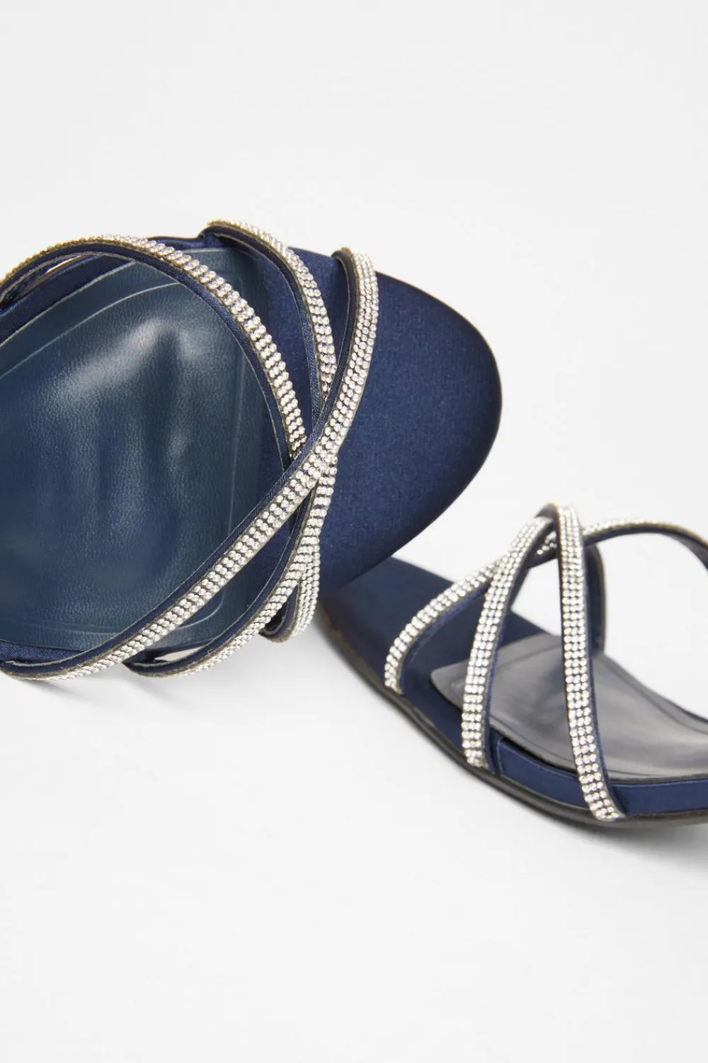 Quiz Occasion Shoes|Heels>Diamante Cross Strap Heels