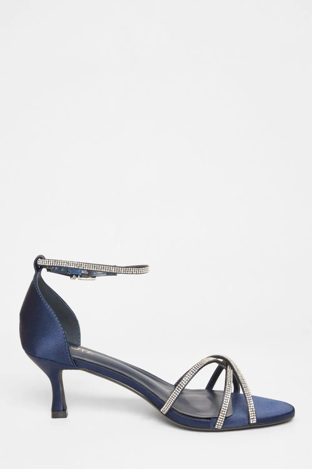 Quiz Occasion Shoes|Heels>Diamante Cross Strap Heels