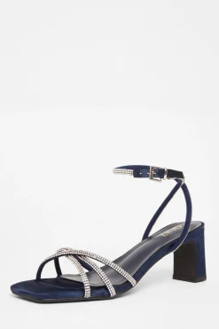 Quiz Shoe & Bag Sets|Occasion Shoes>Diamante Strappy Heeled Sandals