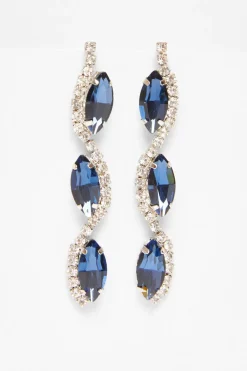 Quiz Wedding Accessories|Jewellery>Diamante Swirl Earrings