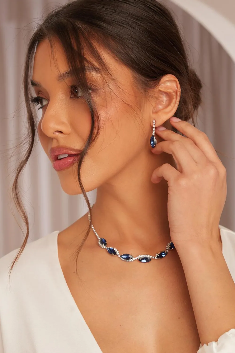 Quiz Wedding Accessories|Jewellery Sets>Diamante Swirl Jewellery Set