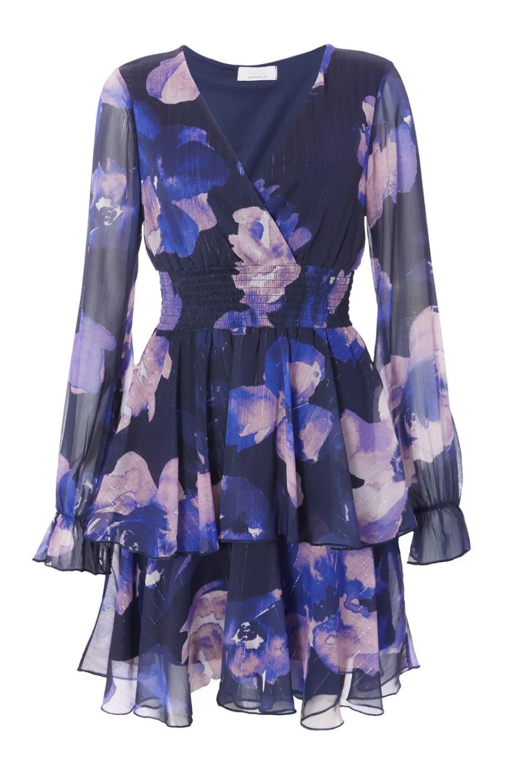 Quiz Evening Dresses|Day At The Races>Navy Floral Tiered Skater Dress