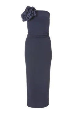 Quiz Day At The Races|Christening Guest>Navy Flower Embellished Midaxi Dress
