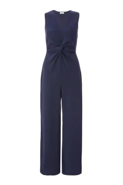Quiz Occasion Jumpsuits|Evening Jumpsuits>Navy Gathered Front Jumpsuit