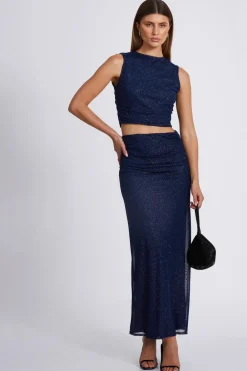 Quiz Skirts|Co-Ords>Glitter Mesh Midaxi Skirt