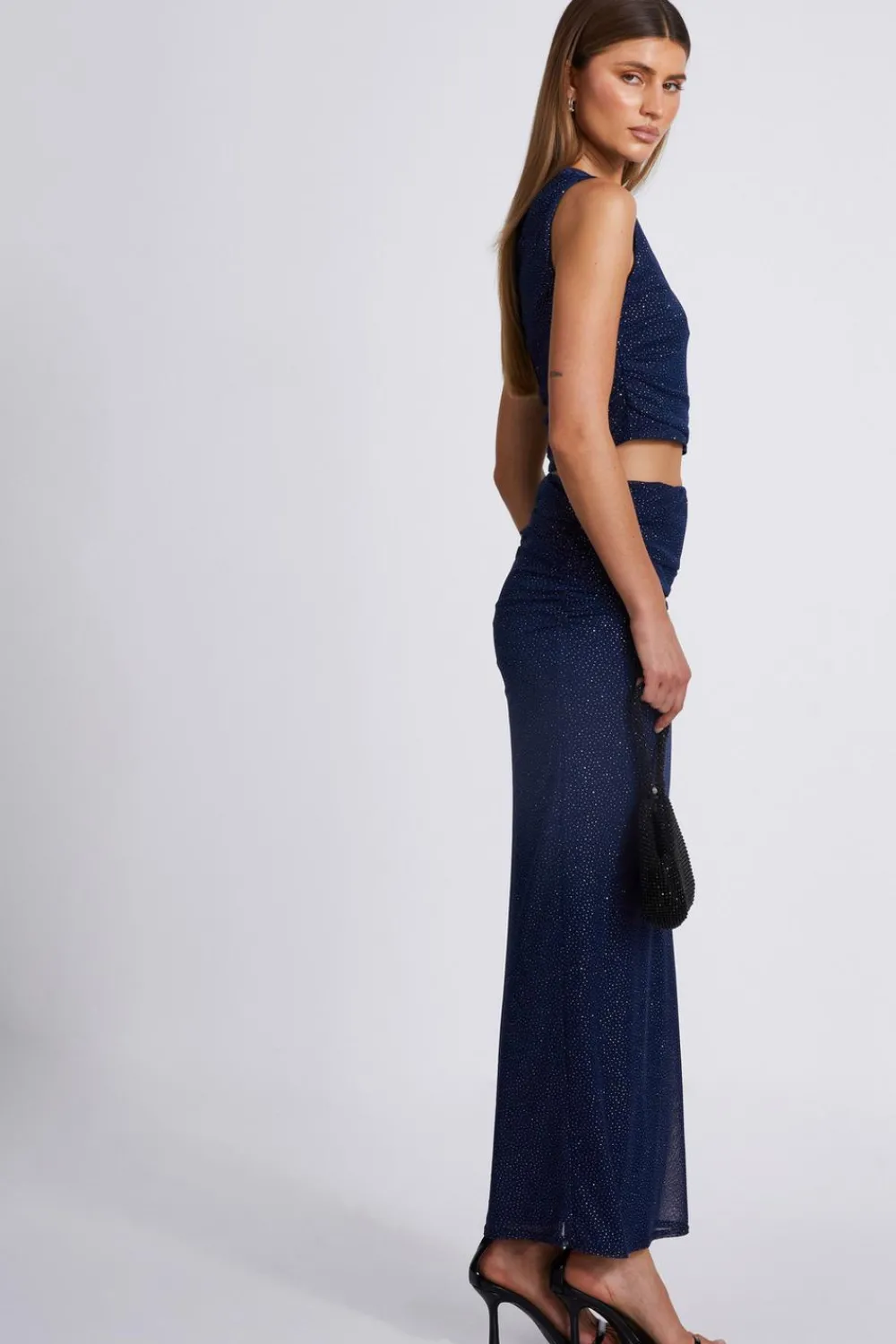 Quiz Skirts|Co-Ords>Glitter Mesh Midaxi Skirt