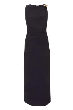 Quiz Day At The Races|Christening Guest>Gold Buckle Midaxi Dress