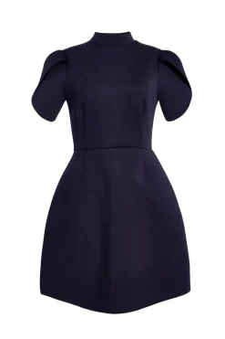 Quiz Day At The Races|Christening Guest>Navy High Neck Mini Dress