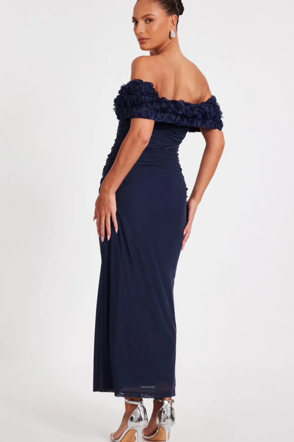 Quiz Evening Dresses|Day At The Races>Mesh Bardot Midaxi Dress