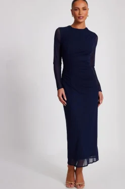 Quiz Modest|Going Out>Navy Mesh Diamante Midaxi Dress