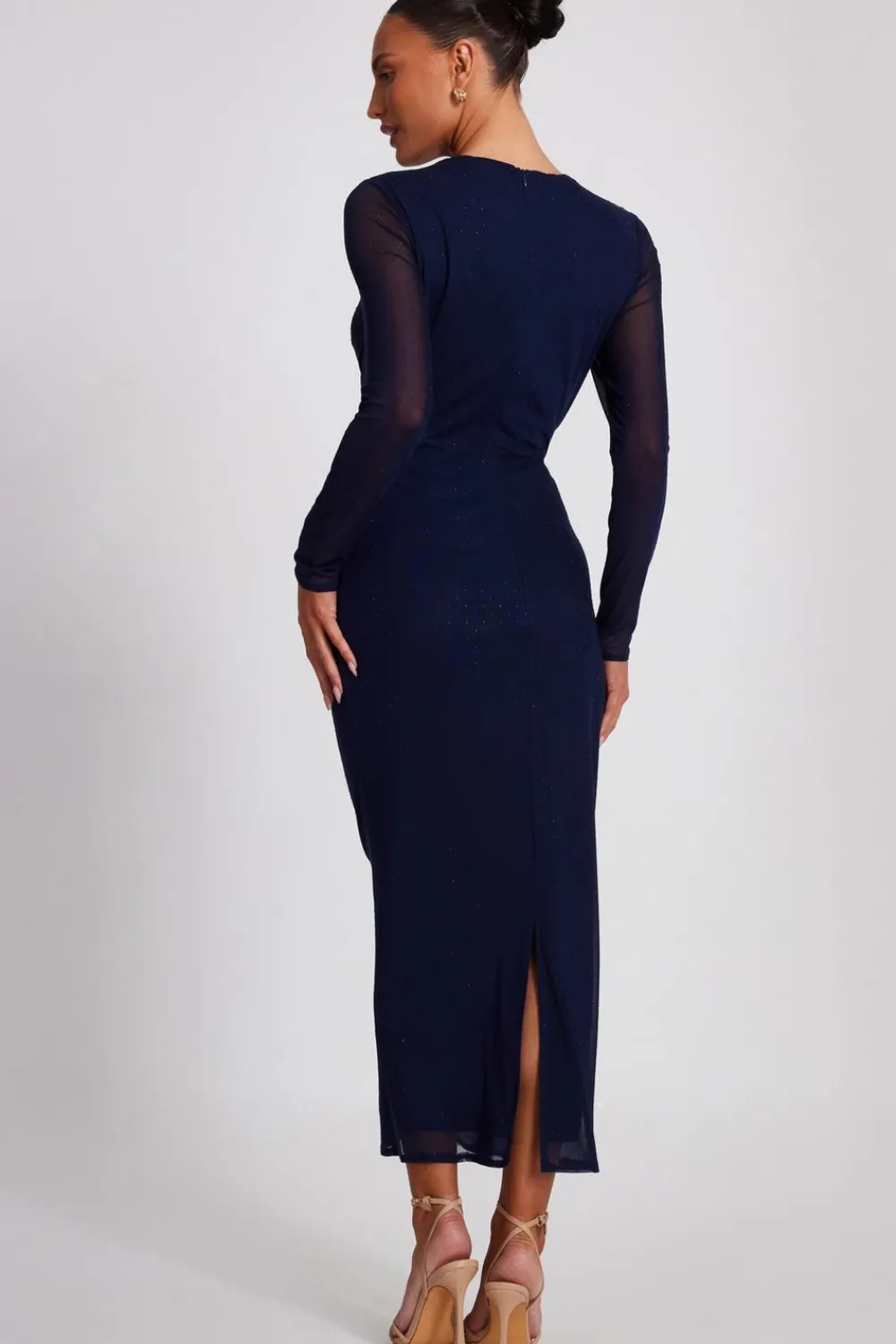Quiz Modest|Going Out>Navy Mesh Diamante Midaxi Dress