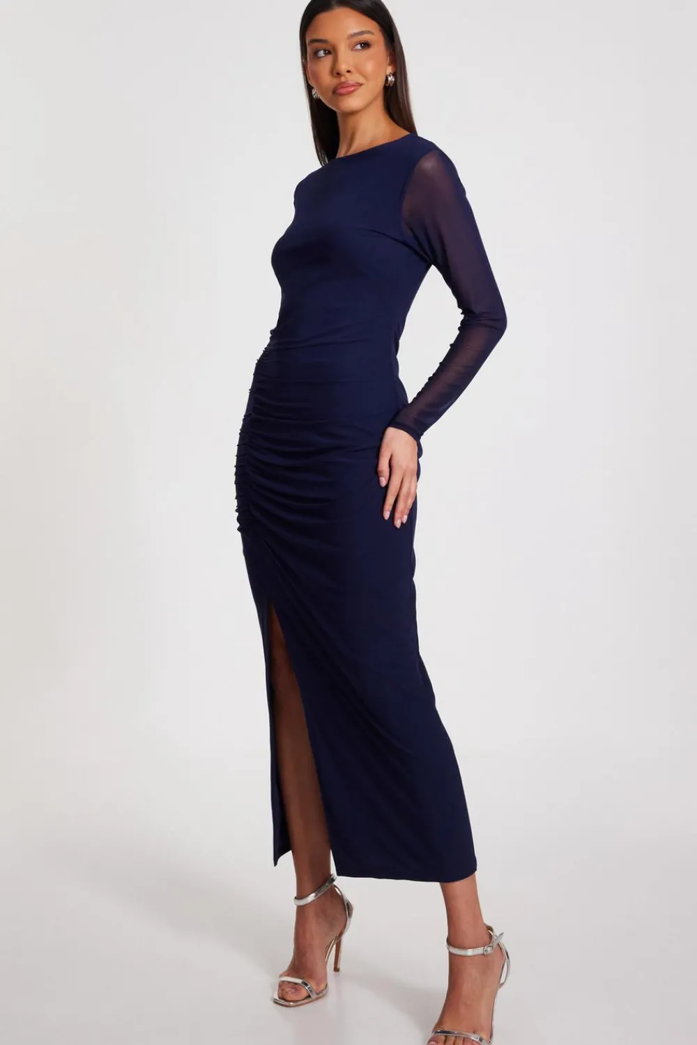 Quiz Modest|Going Out>Mesh Ruched Midaxi Dress