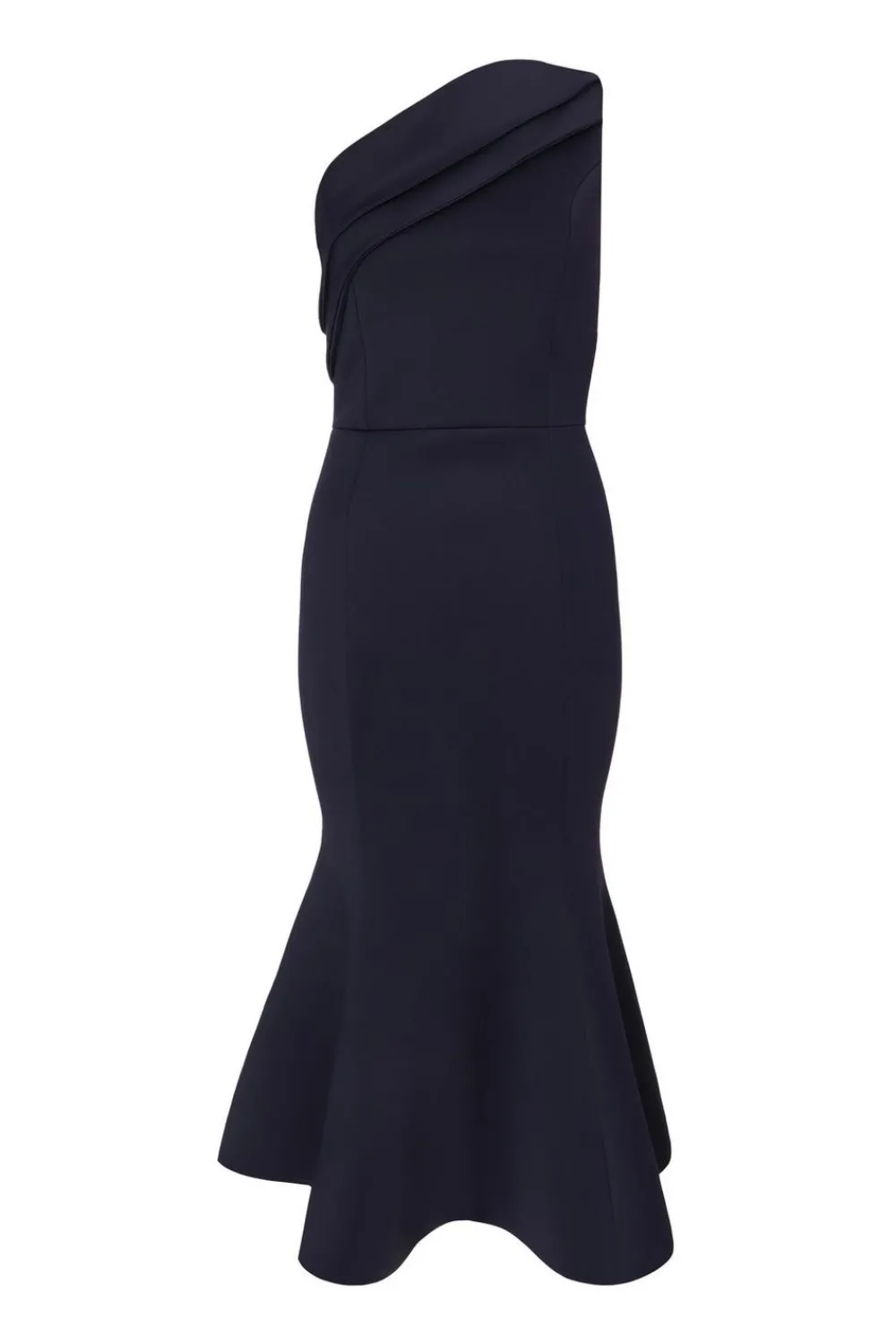Quiz Day At The Races|Christening Guest>Navy One Shoulder Peplum Dress