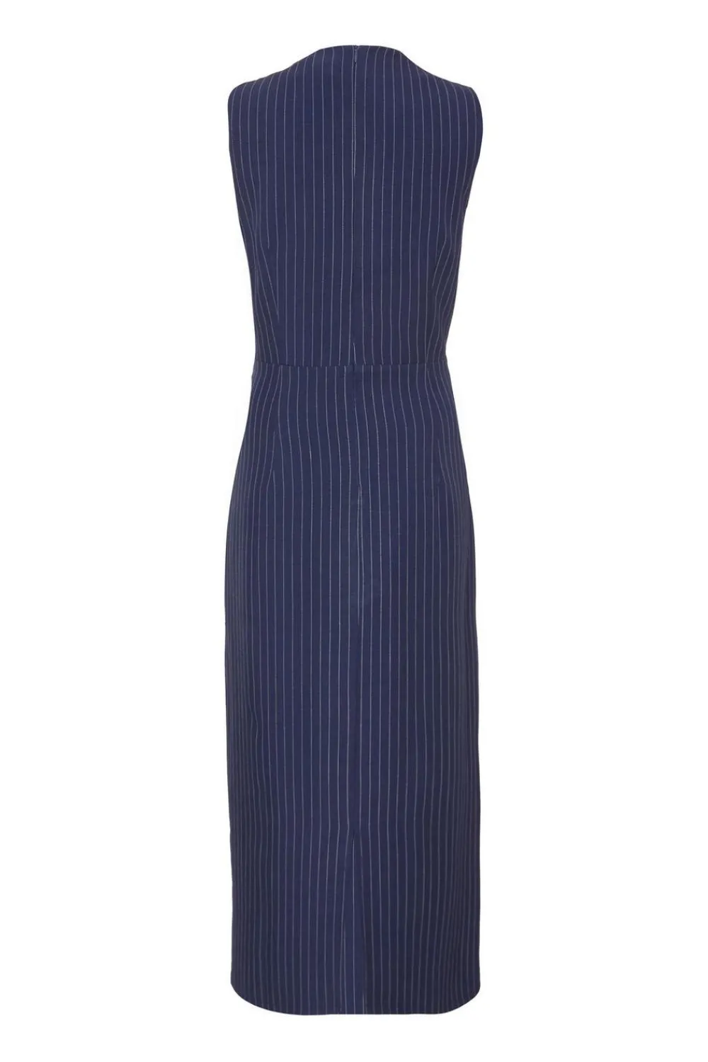 Quiz Day At The Races|Christening Guest>Navy Pinstripe Midi Dress