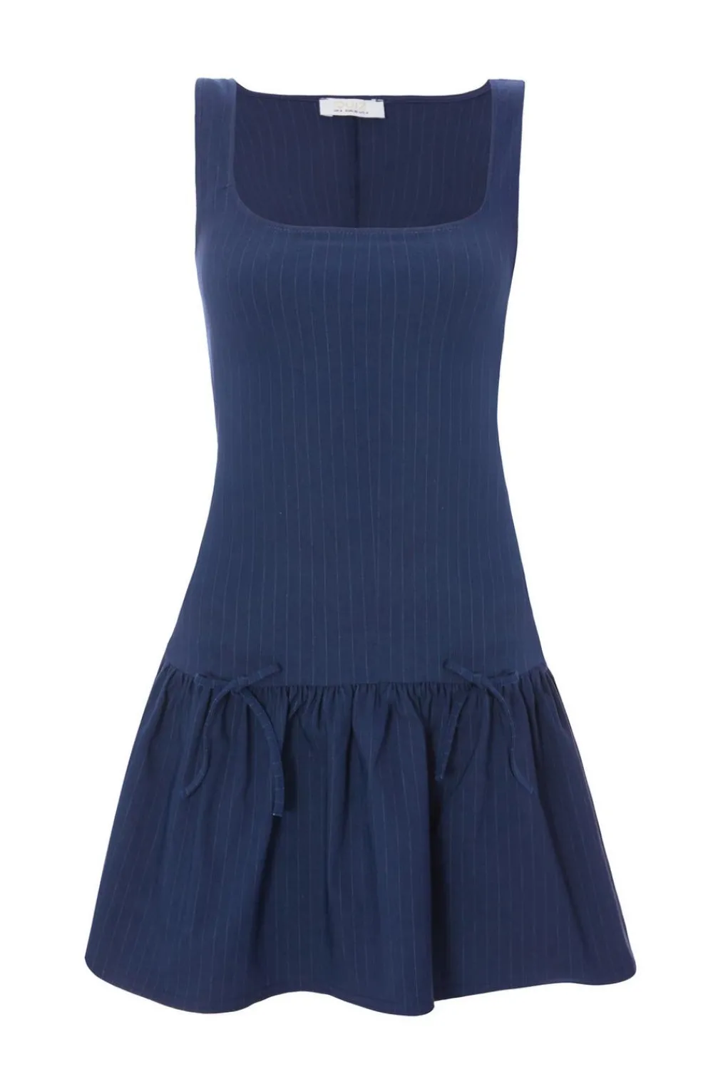 Quiz Going Out|Casual Clothing>Navy Pinstripe Pleated Mini Dress