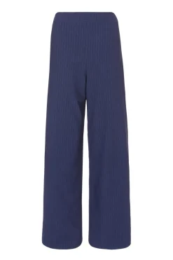 Quiz Workwear|Modest>Navy Pinstripe Wide Leg Trousers