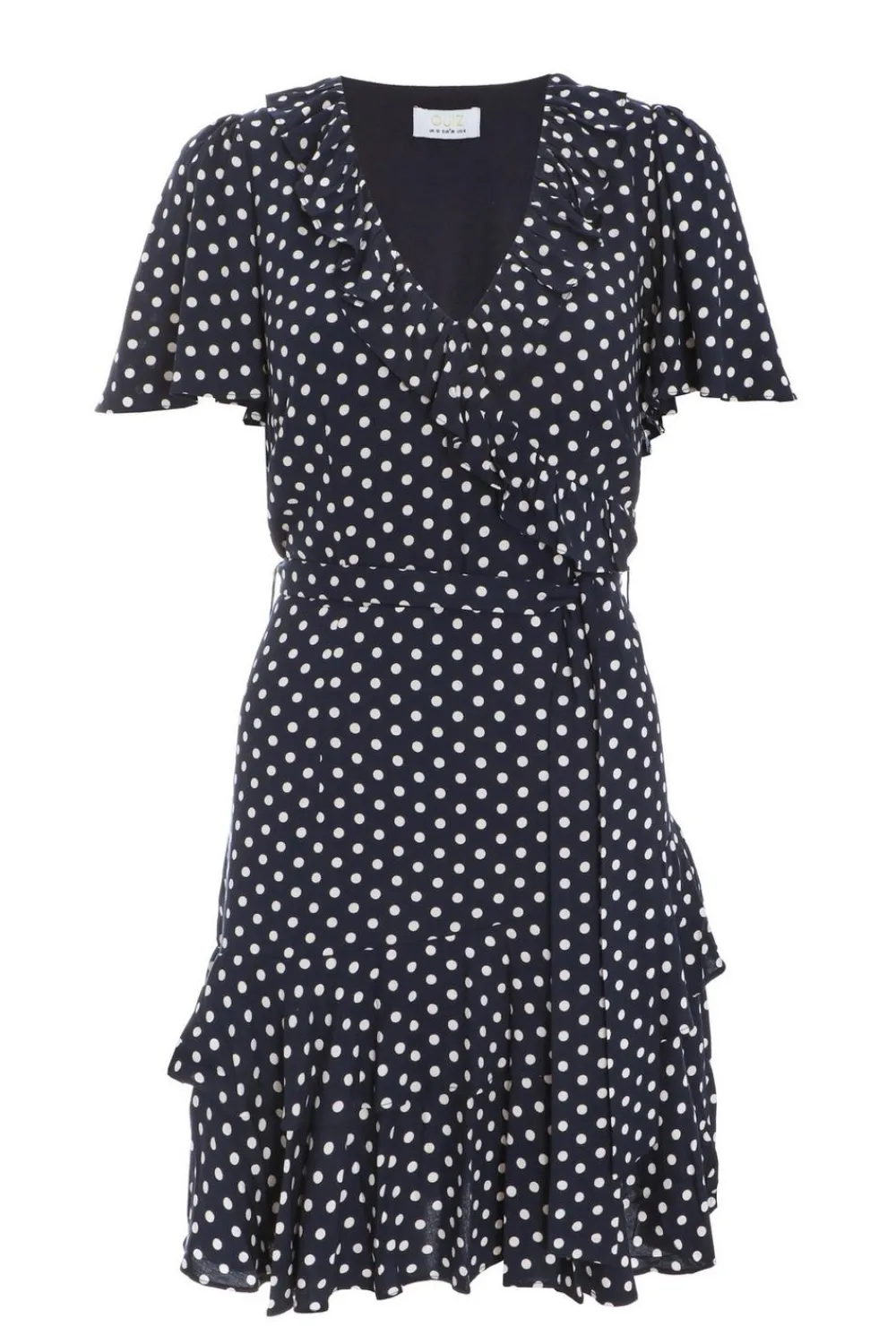 Quiz Summer Clothes|Casual Clothing>Navy Polka Dot Print Skater Dress