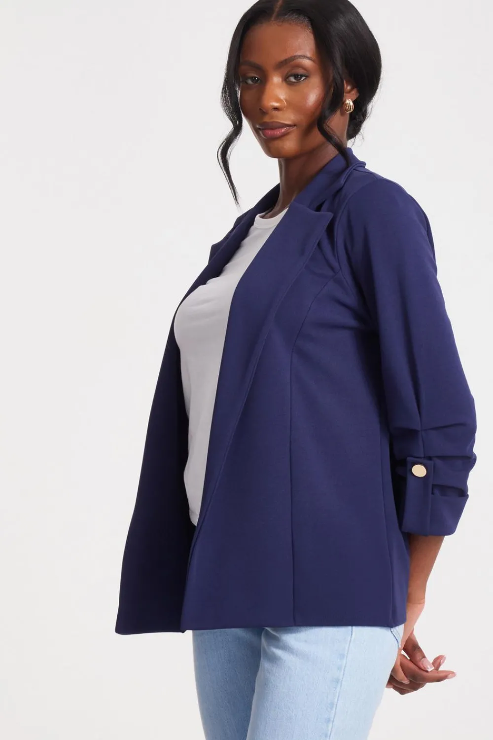 Quiz Workwear|Modest>Ruched Sleeve Blazer