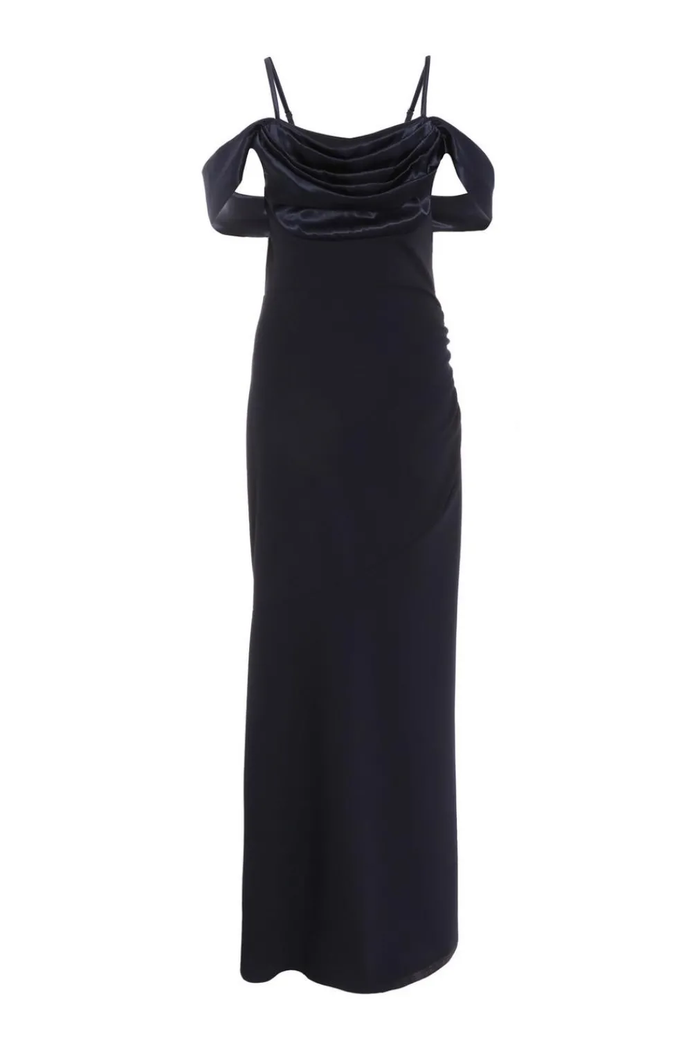 Quiz Prom Dresses|Prom & Ball>Navy Satin Drop Shoulder Maxi Dress