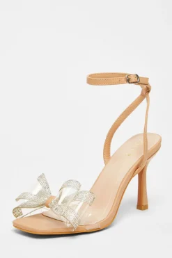 Quiz Sandals|Occasion Shoes>Diamante Bow Heels
