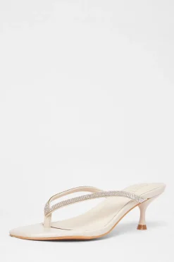 Quiz Holiday Shoes|Heels>Diamante Toe Post Heels