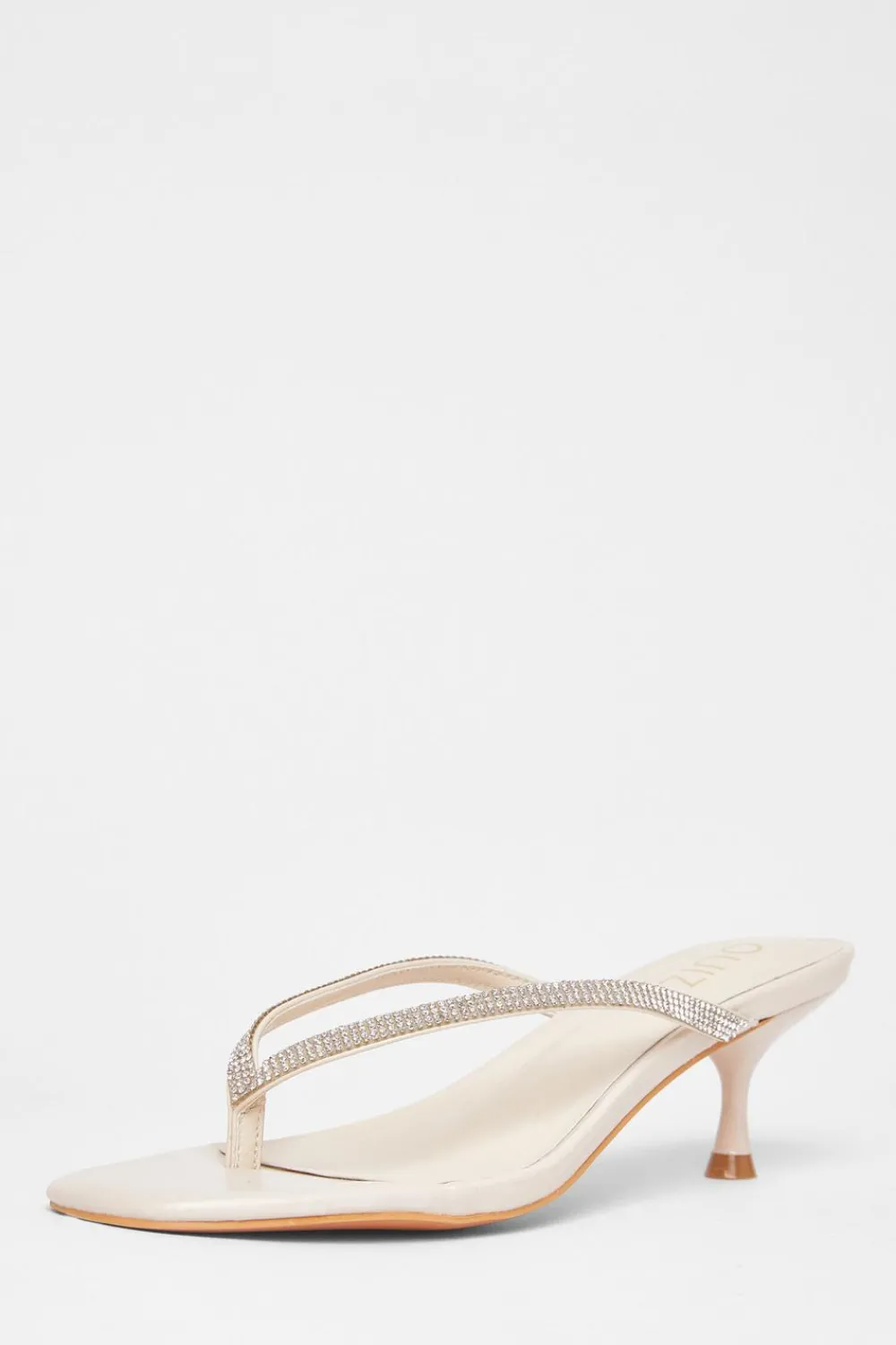 Quiz Holiday Shoes|Heels>Diamante Toe Post Heels