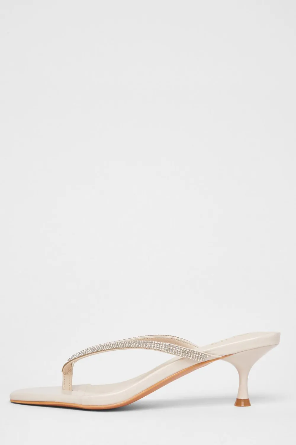Quiz Holiday Shoes|Heels>Diamante Toe Post Heels