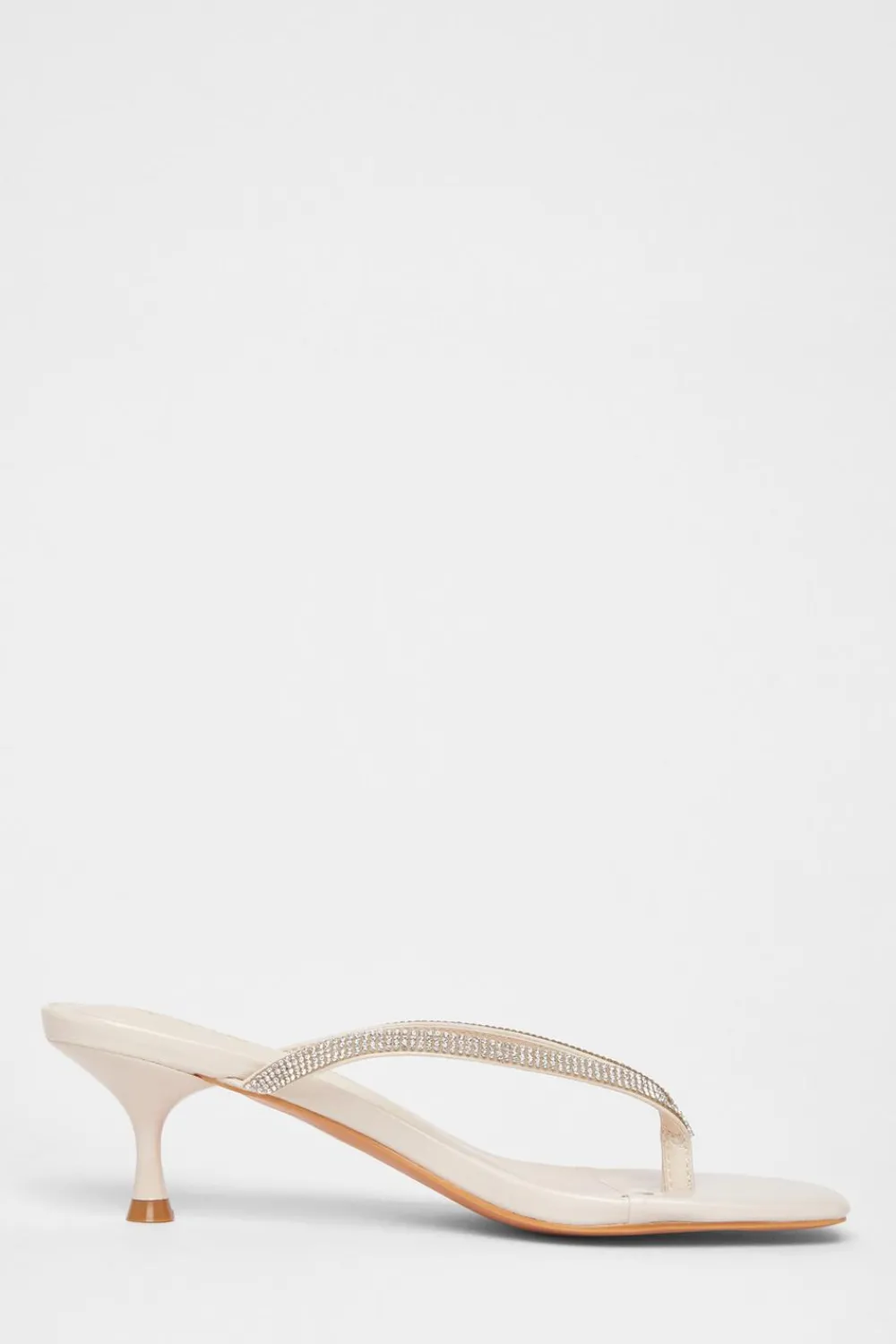 Quiz Holiday Shoes|Heels>Diamante Toe Post Heels