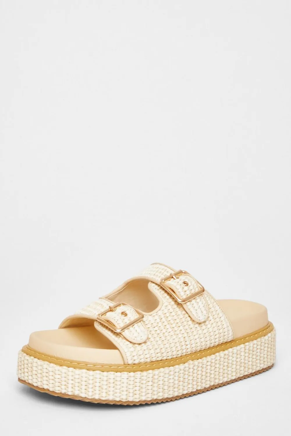 Quiz Sandals|Holiday Shoes>Double Buckle Flatform