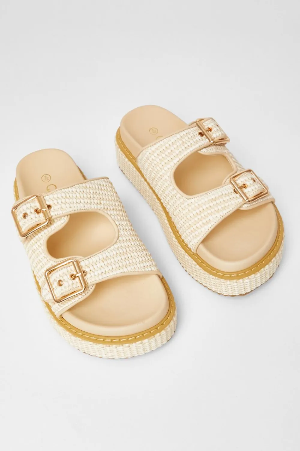 Quiz Sandals|Holiday Shoes>Double Buckle Flatform