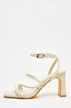 Quiz Sandals|Holiday Shoes>Faux Leather Block Heeled Sandals
