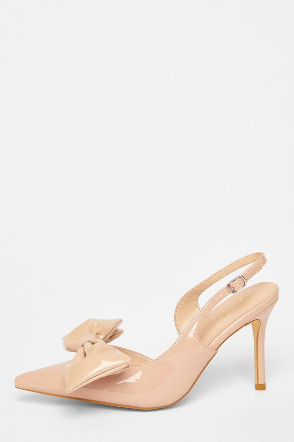 Quiz Occasion Shoes|Heels>Patent Bow Court Heels